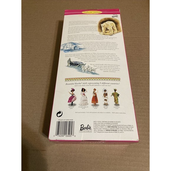 Arctic Barbie 1997 New In Original Box Minty Dolls Of The World Collection - Picture 9 of 12